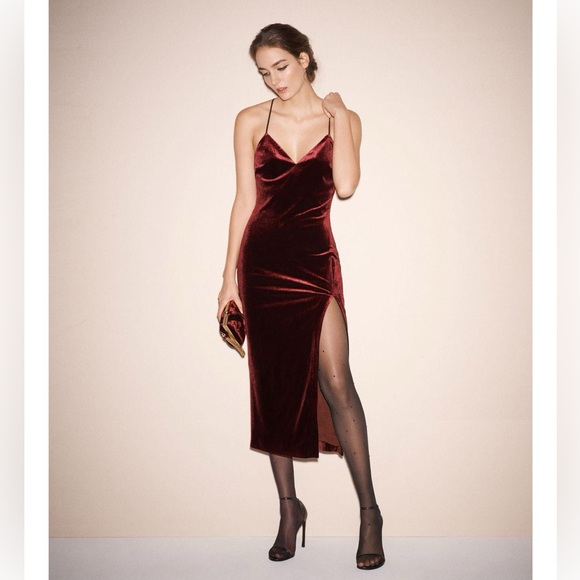 Bardot Raven Dress Burgandy - Picture 1 of 12